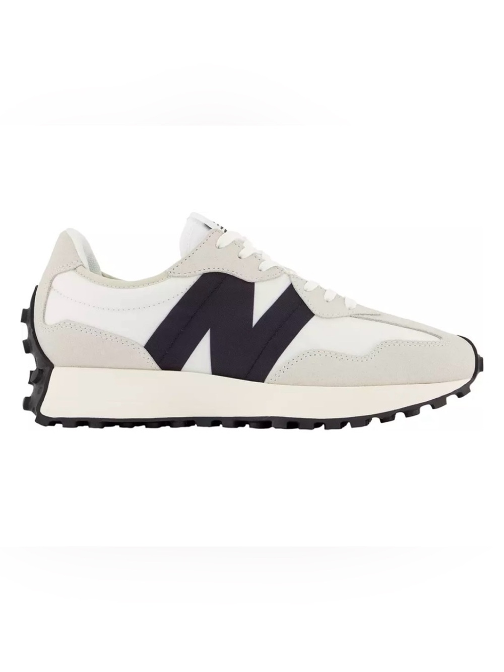New Balance Men's White & Black Classic Trainer Sneakers